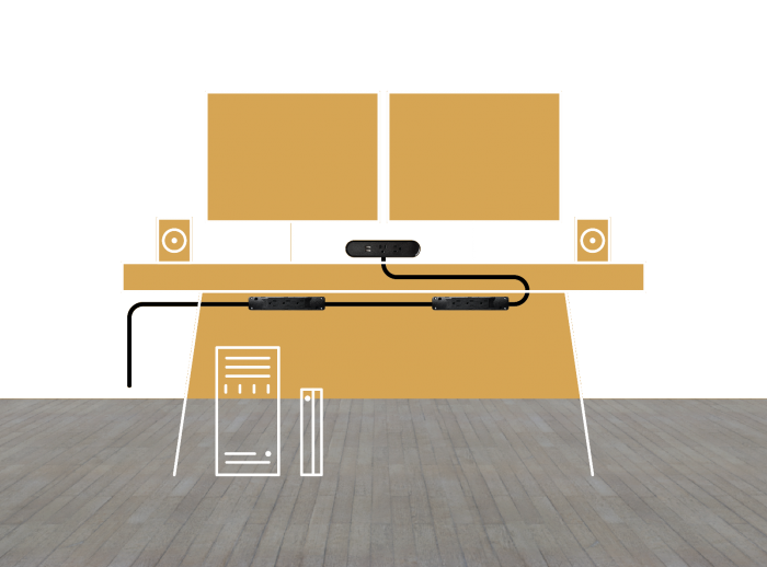 3inOne Above + Below Desk Kit