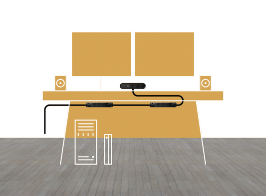 3inOne Above + Below Desk Kit